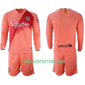 Koszulka FC Barcelona Dziecięcy Trzeci Stroje Piłkarskie 2018/19 Długi Rękaw